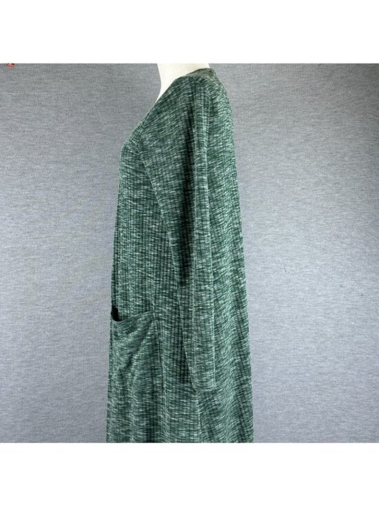 LuLaRoe Cardigan Sweater Duster Womens Size Small Heather Green Open Front Long - Picture 2 of 16